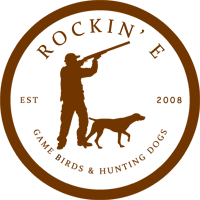 Rockin E Gamebirds and Hunting Dogs logo